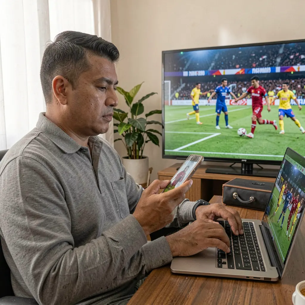 Laptop moderna mostrando una vibrante rueda de ruleta en línea rodeada de fichas de póker y monedas de oro que representan una emocionante experiencia de juego de casino en MXG77 en México MXG77 – Realiza apuestas de fútbol en vivo en línea con confianza en México